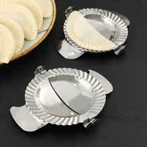 Kuroiy Stainless Steel Dumpling Maker Press | 304 Steel Pastry Dough Sealer | Wavy Edge Pierogi Ravioli Pie Tool | Convenient Kitchen Gadget | Silver | 1 Piece | 5 in