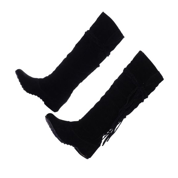 Tineasur Black Goth Boots for Women Black Matte 1 Pair with Fashionable Appearance for Parties