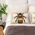 thumbnail image 2 of Bingfone Honey Bee Satin Pillowcase for Hair - Standard Size with Zipper Silky & Soft Pillow Covers,20x30 Inches, 2 of 6