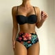 thumbnail image 2 of MKLEKYY Trajes De Baño Completo Mujer Womens Bikini Sets High Waisted Two Piece Swimsuits Floral Print Swimwear Swimsuits, 2 of 5