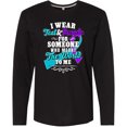 thumbnail image 3 of Inktastic Suicide Prevention Awareness I Wear Teal and Purple For Someone Who Meant The Long Sleeve T-Shirt, 3 of 5