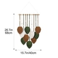 thumbnail image 3 of Leodye 1PCS Leaf Macrame Wall Hanging Tapestry, Hand Woven Wall Art Decor for Bedroom and Living Room Interior -15.7*26.7IN, 3 of 7