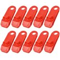 thumbnail image 1 of Bsvklp 10 Piezas para Campaña Al Aire Libre Clips Fijación Reutilizables Hebilla Cuerda (rojo), 1 of 8