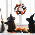 thumbnail image 5 of HOBLOC Halloween Fall Wreath for Front Door, 18 Inch Artificial Pumpkin Wreath for Fall and Halloween Indoor Outdoor Home Window Decor, 5 of 7