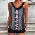 thumbnail image 2 of Maillot de Bain Deux Pièces pour Femmes Grande Taille avec Nœud Imprimé et Short, 2 of 5