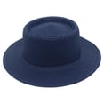 thumbnail image 7 of Women Straw Bucket Hats Summer Wide Brim Beach Hats Breathable Uv Protection Vacation Travel Hat Packable Adjustable Cap for Beach Travel Wide Brim Simple Sun Hat for Women,Light Blue, 7 of 7