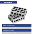 thumbnail image 2 of Bloque paralelo de 2 uds., 25x50x75mm, bloque métrico de 23 orificios paralelos, bloque de acero endurecido, máquina herramienta de torno de precisión JM JM, 2 of 5