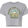 thumbnail image 3 of Star Wars - The Mandalorian Enjoy The Little Things  - Juniors Cropped Short Sleeve Graphic T-Shirt, 3 of 5