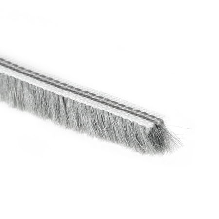 

Uxcell Brush Weather Stripping 15M/49.2Ft Card Slot Seal Strip w Silicon Sheet 6mmx6mm/0.24 x0.24 /WxH