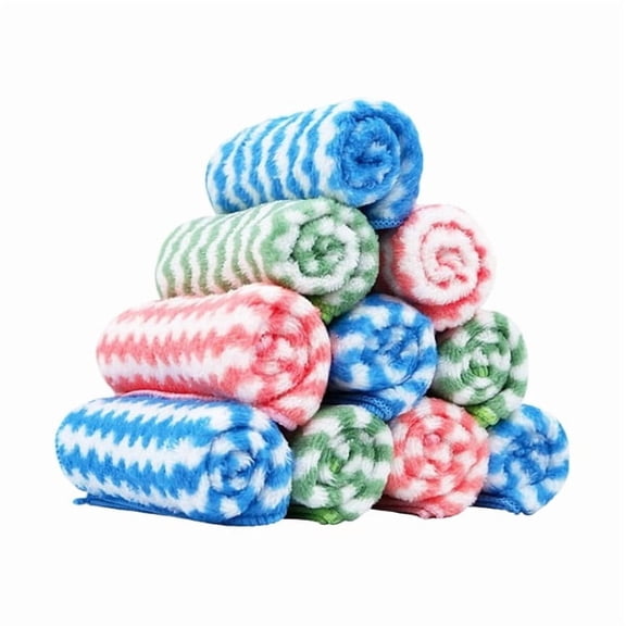 Microfiber Cleaning Cloths, 10 Pack Lint Free Fast Drying Dish Rags, Super Absorbent Kitchen Towels, 9.84 x 9.84 Inch, Mixed Colors
