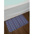 thumbnail image 2 of Rain Bath Mat, Funny Pattern with Rain Motifs Boots Clouds Green Leaves Colorful Flowers, Plush Bathroom Decor Mat with Non Slip Backing, 29.5" X 17.5", Multicolor, by Ambesonne, 2 of 2