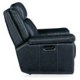 thumbnail image 3 of Bowery Hill Flat Power Recliner with Power Headrest & Lumbar in Blue Leather, 3 of 5
