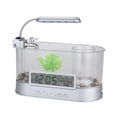 thumbnail image 2 of Fish Tank Aquarium LED Lighting Mini Decoration Fish Bowl for Small Fish Office White, 2 of 7