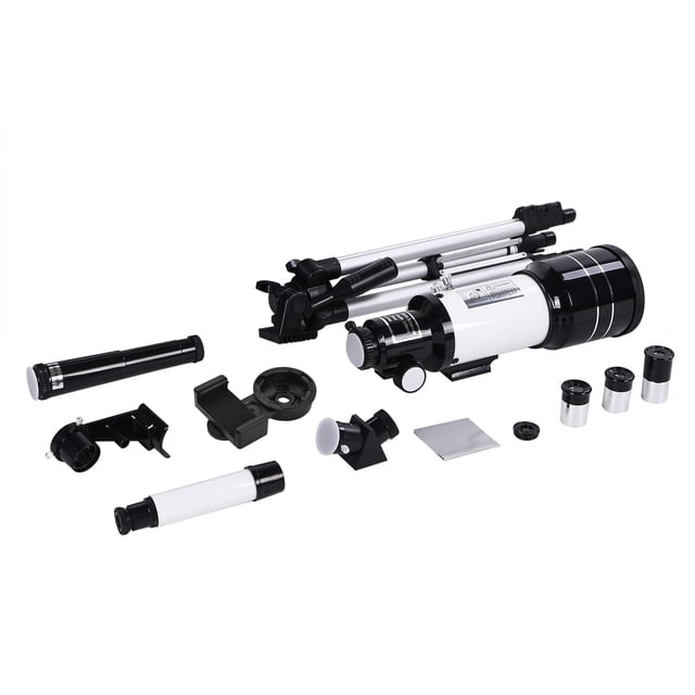 70mm Large Aperture Astronomical Refractor Portable 300mm Focal Length Telescope Terrestrial And Astronomical Telescope with Moon Filter Tripod Finderscope