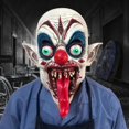 thumbnail image 2 of Máscara de Payaso Horrible YONGSHENG de Halloween con Disfraz de Diablo Nariz Roja y Lengua Larga Sangrienta, 2 of 5