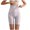 Purple, variant on Women's Plus Size High Waist Shaping Boxer Briefs, Jacquard Panel Zip Front Double Layer Control Shapewear Shorts M-5XL, Khaki