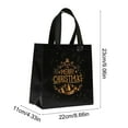 thumbnail image 3 of CuiLiyq Christmas Gift Bags, Black Non Woven Tote Bag with Gold Print for Xmas Gifts, Large Reusable Wrapping Bag for Holiday Party Favors Home Decor Christmas Decorations (C), 3 of 6