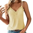 thumbnail image 2 of Rciityk Dressy Tank Top for Women Blouses Summer Fashion Womens Lace Casual V-Neck Vests Blouse T-Shirt, 2 of 5
