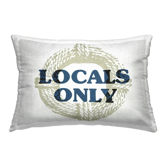 Stupell Industries Locals Only Maritime Rope Decorative Printed Throw Pillow, 14 x 20