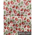 thumbnail image 6 of Red Strawberry Kitchen Valances for Windows Farmhouse Linen Window Valance Curtain for Living Room Window Treatment Country Fruit Summer Retro Tropical Valance Rod Pocket Topper Drape, 42 x 18 Inch, 6 of 6
