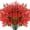 Red, variant on 10 Bundles Artificial Lavender Flowers Outdoor Fake Plants Faux Plastic UV Resistant Flowers for Sping Summer Home Garden Porch Window Box and Cemetary Grave Decorations (Red)