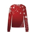 thumbnail image 4 of Brondbend Christmas Sweatshirts for Women Trendy Womens Pullover Crewneck Long Sleeved Top Printed Warm Loose Tops Lady Gym Athletic Fall Winter Clothes Multicolor, 4 of 5
