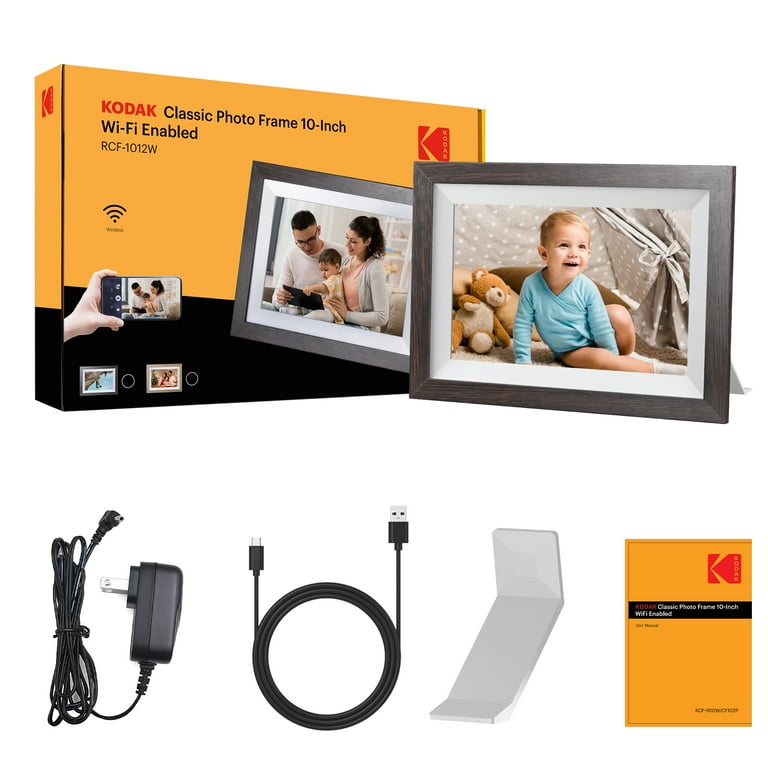 Kodak 10-inch WIFI Digital Picture Frame, Solid Wood Tone Frame, Gift for Loved One - Chocolate Kodak 10-inch WIFI Digital Picture Frame, Solid Wood Tone Frame, Gift for Loved One - Chocolate