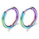 thumbnail image 1 of CHAO Pendientes de aro finos con colgante elegante y colorido de color sólido para mujeres y hombres, unisex, 8 mm, 1 of 5
