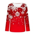 thumbnail image 5 of Elvqul Tops for Women Dressy Christmas Shirts Crewneck Cute Womens Tops Long Sleeve, 5 of 5