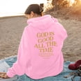 thumbnail image 2 of YUELONGHU Women Casual Hoodie Women's Sweatshirt Women's Casual Reversible Letter Print Long Sleeve Hoodie with Pocket Xxxl, 2 of 3
