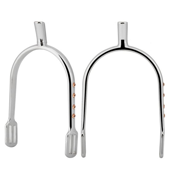 M Buder Espuelas de aleación de zinc cromadas para damas (Plateado) 13 cm / 5.11 inches