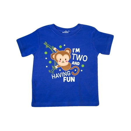 

Inktastic I m Two and Having Fun with Monkey Gift Toddler Boy or Toddler Girl T-Shirt