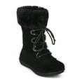 thumbnail image 1 of New Girls Faux Suede Lace Up Faux Fur Cuffed Winter Boot - 18068 By Jelly Beans, 1 of 5
