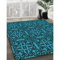 thumbnail image 3 of Ahgly Company Machine Washable Indoor Rectangle Transitional Deep Teal Green Area Rugs, 2' x 4', 3 of 7