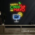thumbnail image 3 of Glowneon Happy Cinco De Mayo Day Neon Sign, Bar Pub Wall Led Decor, 3 of 4