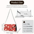 thumbnail image 7 of Xixirimido Women Evening Bags Formal Clutch Purses for Valentine Wedding Party Prom Leather Clutches Envelope Handbags with Shoulder Strap, Hearts Rose Gift Red, 7 of 7