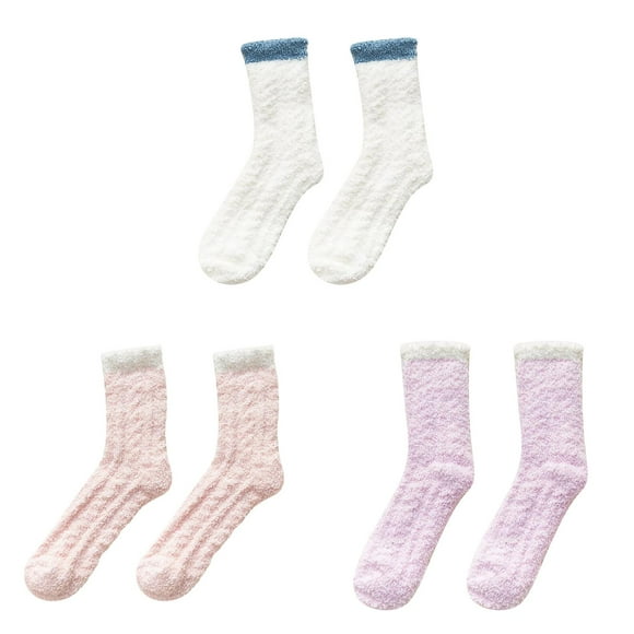 Mode Garder au Chaud Femmes Mode Patchwork Dames Patchwork Chaussettes Épaisses