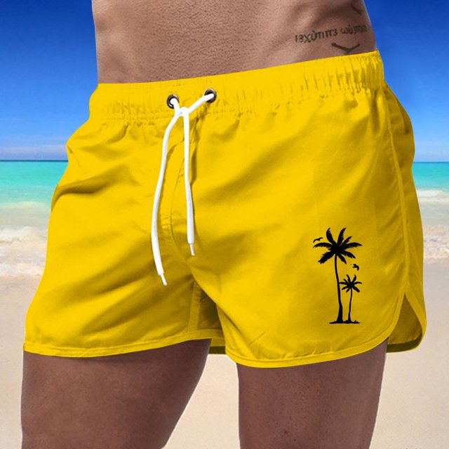 WILLBEST Pantalones Cortos Cargo para Hombre, de Verano, para Playa, Deportivos, de Moda, para Viajes, de Poliéster, con Estampado de Cocoteros de Colores.