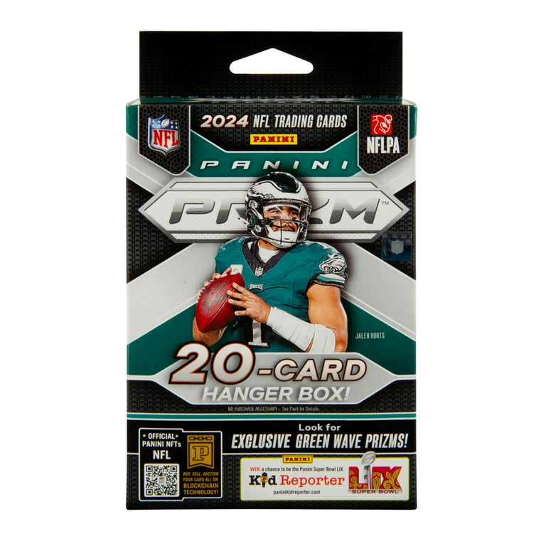 Panini, 24 Panini Prizm Football Hanger Box, Green Wave Prizms