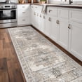 thumbnail image 3 of General Washable Runner Rug 3x10 - Vintage Hallway Carpet Runner for Living Room Kitchen Stain Resistant Rugs Tribal Carpets with Non Slip Backing Floor Decoration Mat for Bedroom Bathroom 3x10 Beige, 3 of 17