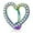 Rainbow, variant on OUFER Heart Belly Button Rings Pave CZ Crystal Top Down Belly Rings 14G Surgical Steel Navel Piercing Jewelry（steel）