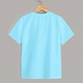thumbnail image 4 of Toddler Girls Short Sleeve T-Shirts Summer Cute Crew Neck Shirts 12 18 24 Months 1T 2T 3T Toddler Girls Solid Color Basic Tee 1-3T Gibobby,6-9 Months,Light Blue, 4 of 4