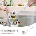 thumbnail image 2 of KAKOWELY Stainless Gravy Ladle Kitchen Soup Spoon Stainless Spoon Kitchen Oil Spoon,7.36"X2.95"X1.97", 2 of 4