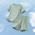 thumbnail image 4 of Kiijoy Little Boys Pajama Sets Short Sleeve Top Shorts Kid Unisex Loungewear, Sizes 5-6, 4 of 5