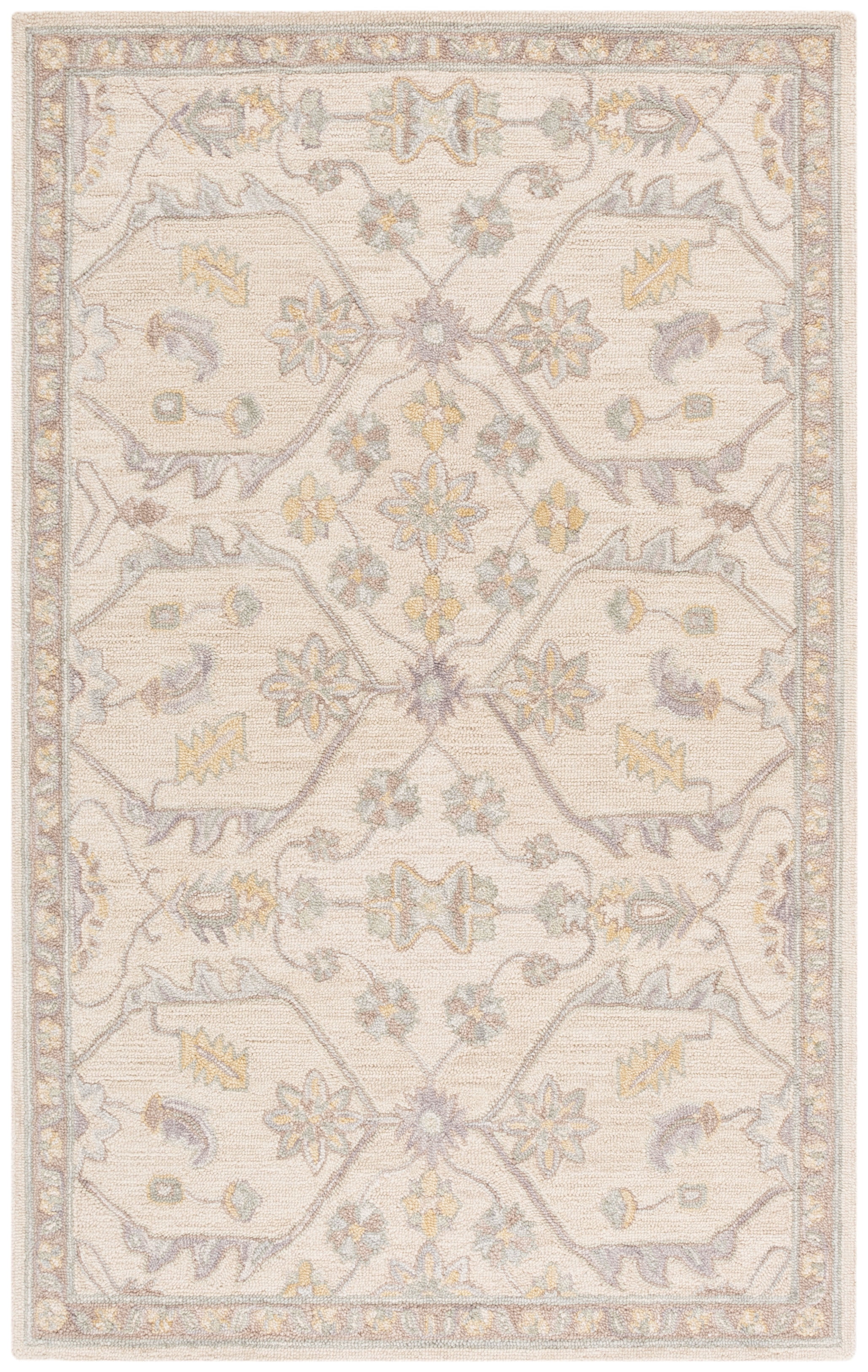 Safavieh Blossom Constantine Floral Wool Area Rug, Beige/Purple, 3' x 5'