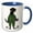 Blue/White, variant on 3drose, Cute Funny Black Labrador Retriever Dog in Polka Dot Pajamas, 11oz Two-tone Green Mug