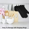 thumbnail image 2 of HEETLY Silicone Oven Mitts Black (6 Count), 2 of 7