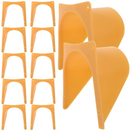 KONTONTY 20Pcs Durable Plastic Barrier Free Pigeon Door Orange for Bird Cage Supplies KONTONTY 20Pcs Durable Plastic Barrier Free Pigeon Door Orange for Bird Cage Supplies