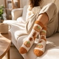 thumbnail image 5 of Lumtrix Fuzzy Socks For Women Men Cozy Winter Fluffy Slipper Socks Fall Soft Plush Warm Thick Socks For Sleeping, Lounge & Home Wear, Cute Thanksgiving Holiday Gifts B One Size, 5 of 5