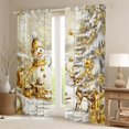 thumbnail image 2 of Castle Fairy Cartoon Snowman Deer Boy Girl Black Out Curtains,Merry Christmas Xmas Curtains Pack Of 2 (42X63 Each),Happy New Year Bedroom Curtains,Luxury Bedroom Decor, 2 of 6